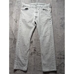 Levi's 501 Button Fly Straight Leg Jeans Men's Size 36x30 Gray